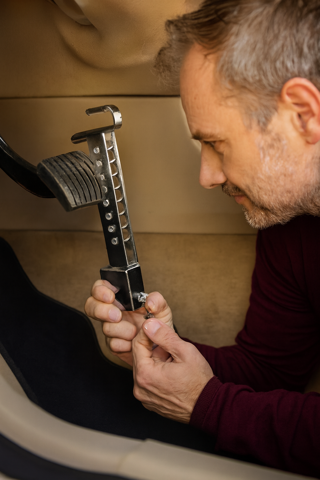 TRABA PEDAL AUTO ANTIROBO
